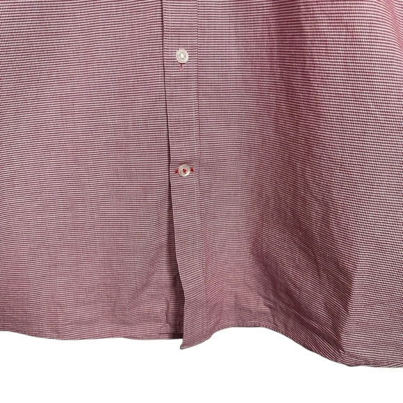 Tommy Hilfiger Mens Size XL Slim Fit Button Down Long Sleeve Shirt Red Print - Picture 8 of 11